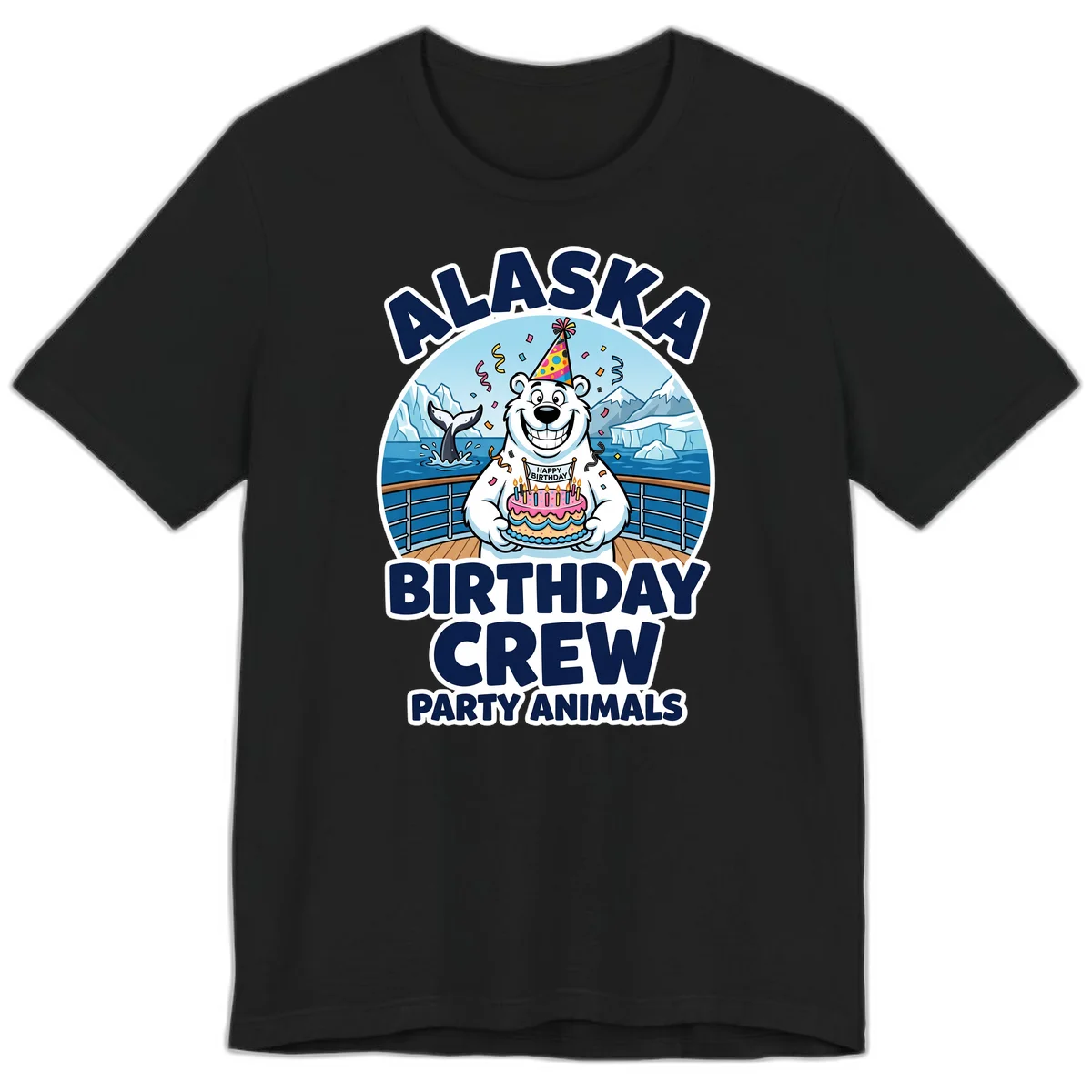 Alaska Birthday Crew Party Animals Premium T-Shirt in Black
