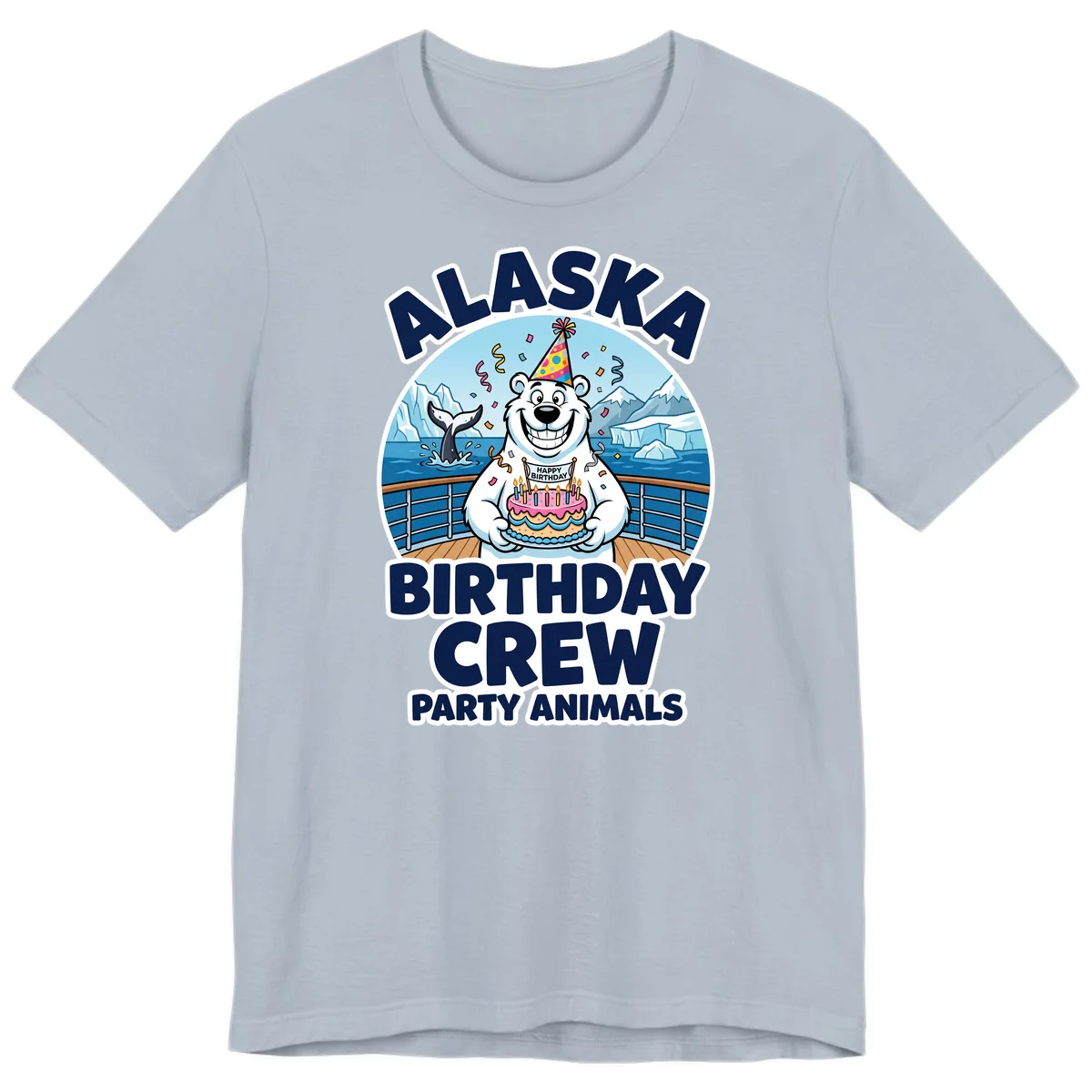Alaska Birthday Crew Party Animals Premium T-Shirt in Light Blue