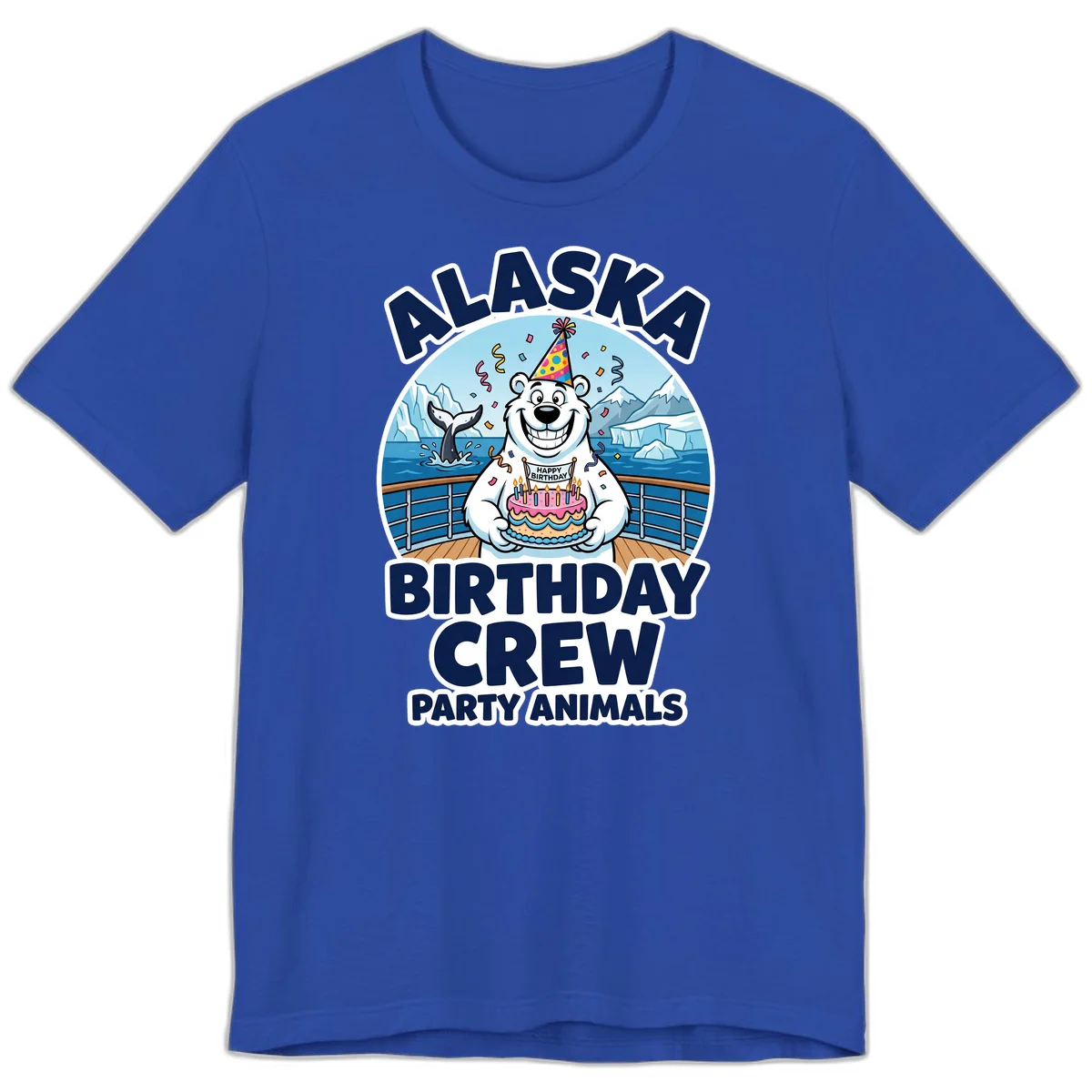 Alaska Birthday Crew Party Animals Premium T-Shirt in True Royal