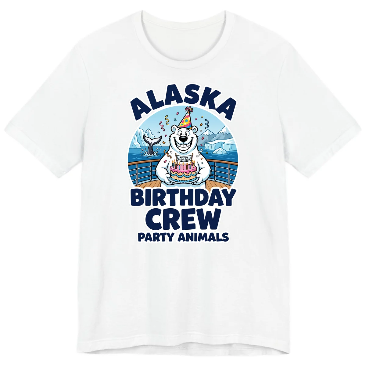 Alaska Birthday Crew Party Animals Premium T-Shirt in White
