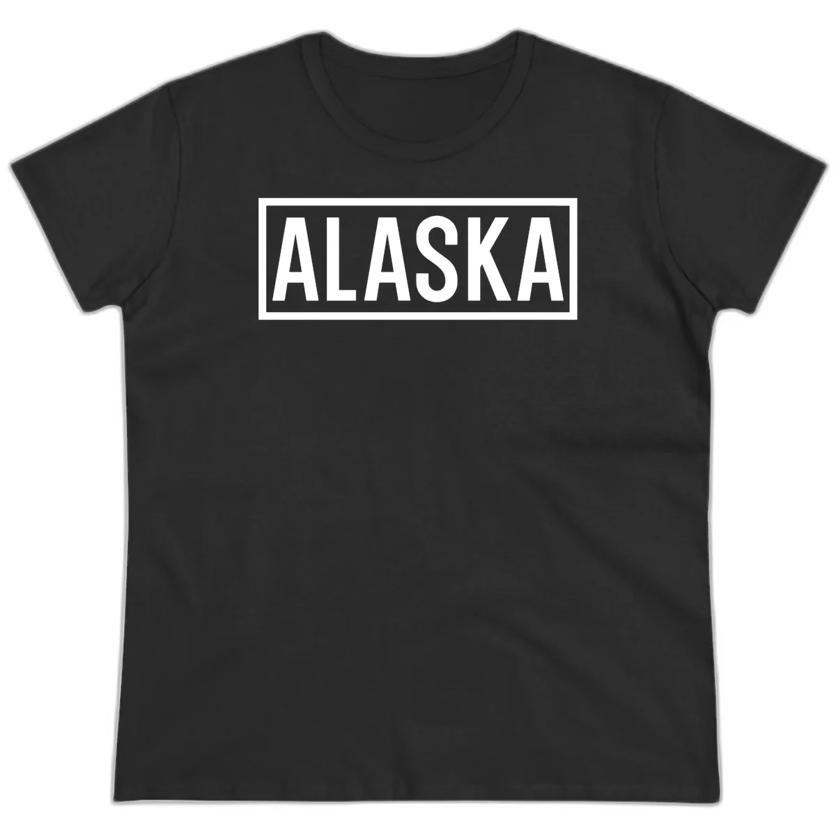 Alaska Bold Statement Ladies Tee in Black