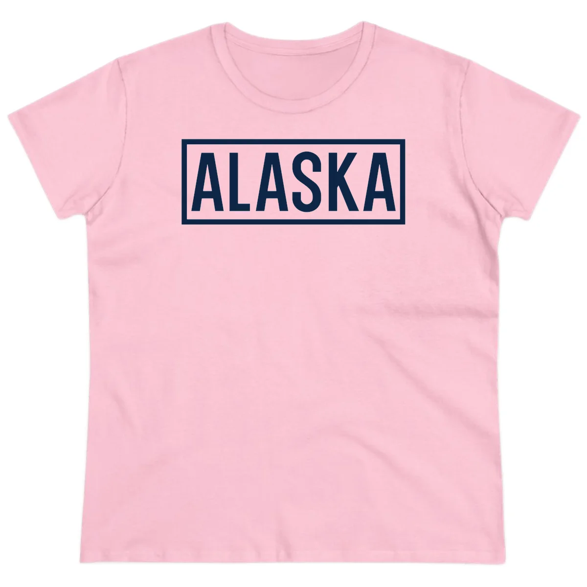 Alaska Bold Statement Ladies Tee in Light Pink
