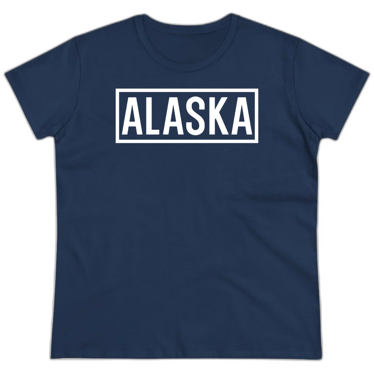 Alaska Bold Statement Ladies Tee in Navy