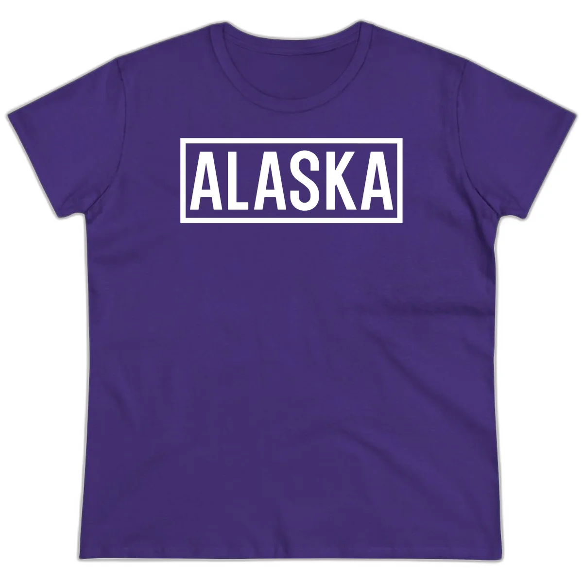 Alaska Bold Statement Ladies Tee in Purple