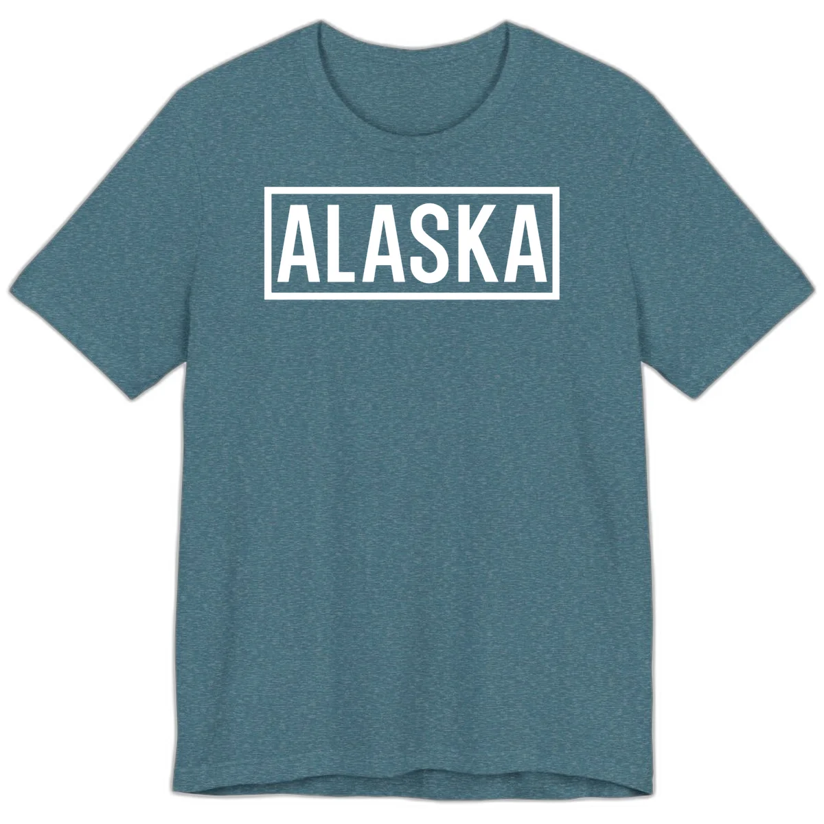 Alaska Bold Statement Premium Tee in Heather Deep Teal