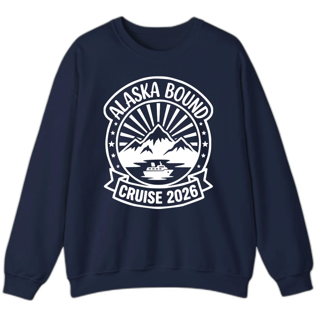 Alaska Bound Cruise 2026 Badge Sweatshirt in Navy
