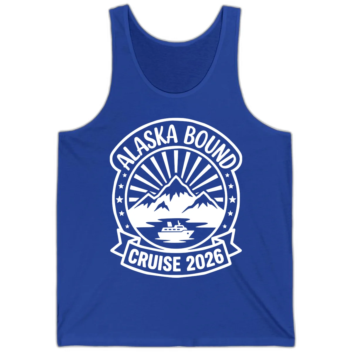 Alaska Bound Cruise 2026 Badge Tank in True Royal