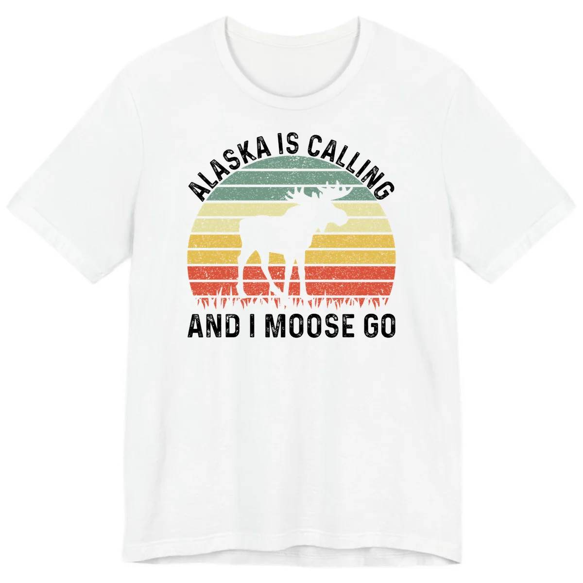 Alaska Is Calling I Moose Go Premium T-Shirt in White