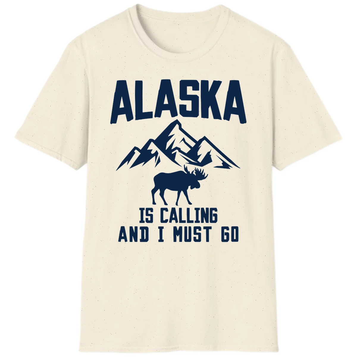 Alaska Is Calling Moose Mountains T-Shirt in Natural