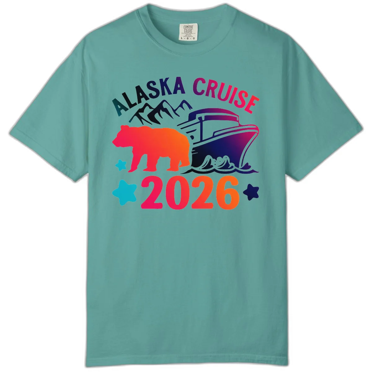 Alaska Cruise 2026 Adventure Comfort Color in Seafoam