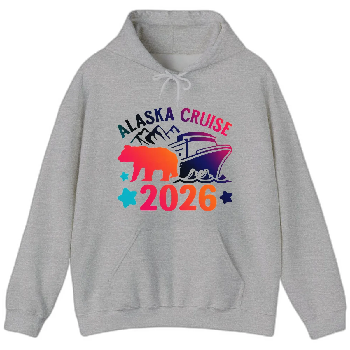 Alaska Cruise 2026 Adventure Hoodie in Sport Grey