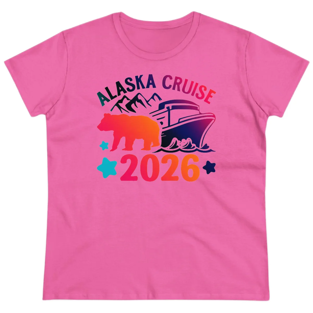 Alaska Cruise 2026 Adventure Ladies Tee in Azalea