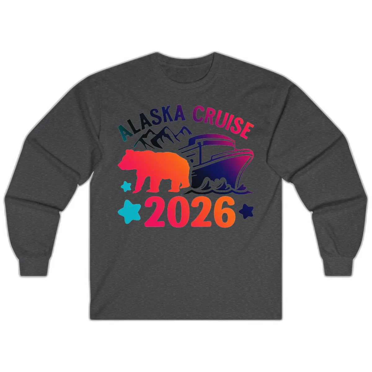 Alaska Cruise 2026 Adventure Long Sleeve in Dark Heather