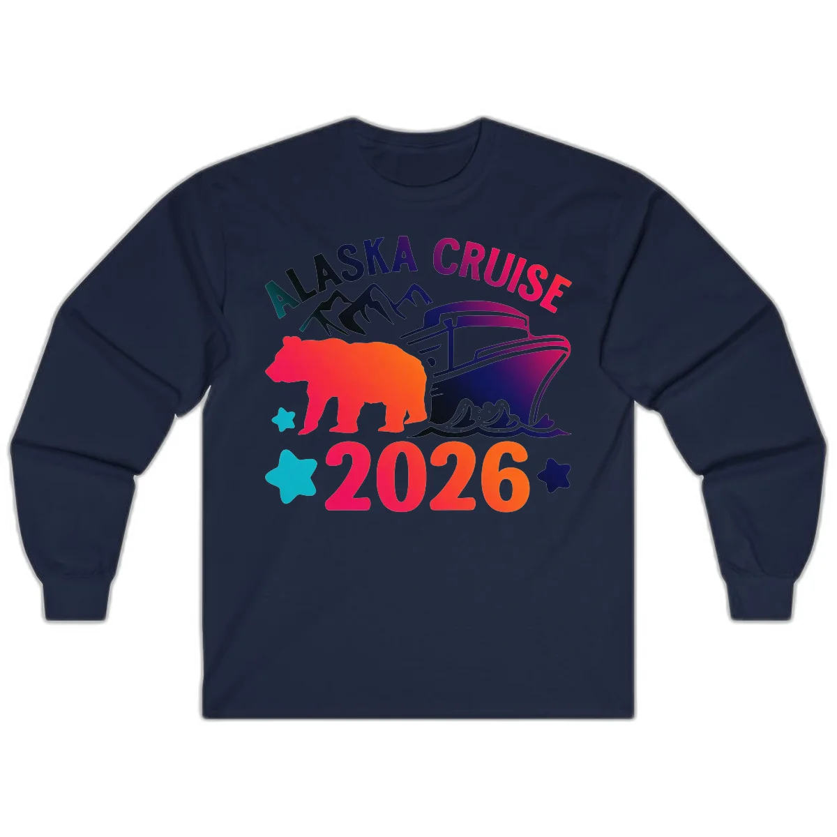 Alaska Cruise 2026 Adventure Long Sleeve in Navy