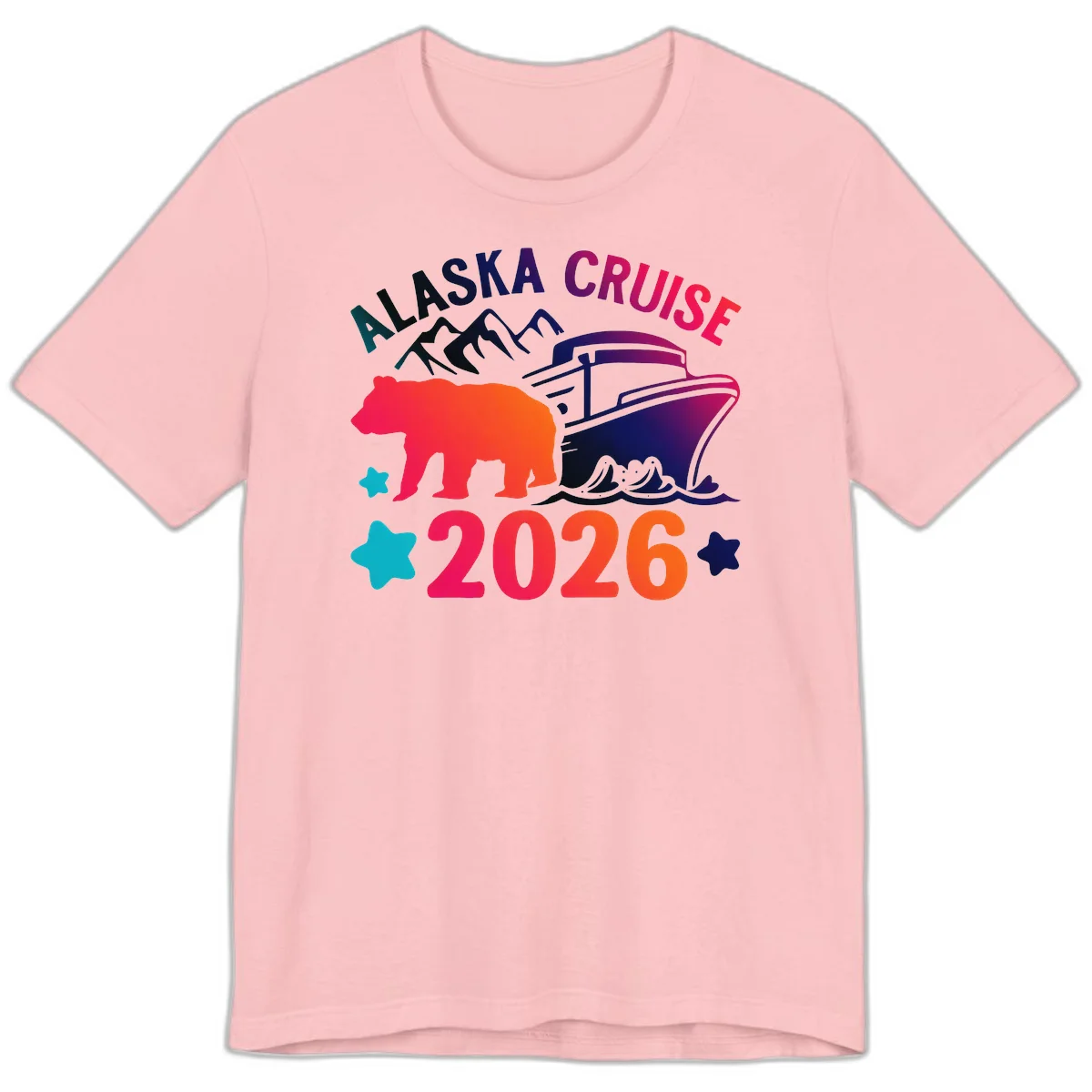 Alaska Cruise 2026 Adventure Premium Tee in Pink