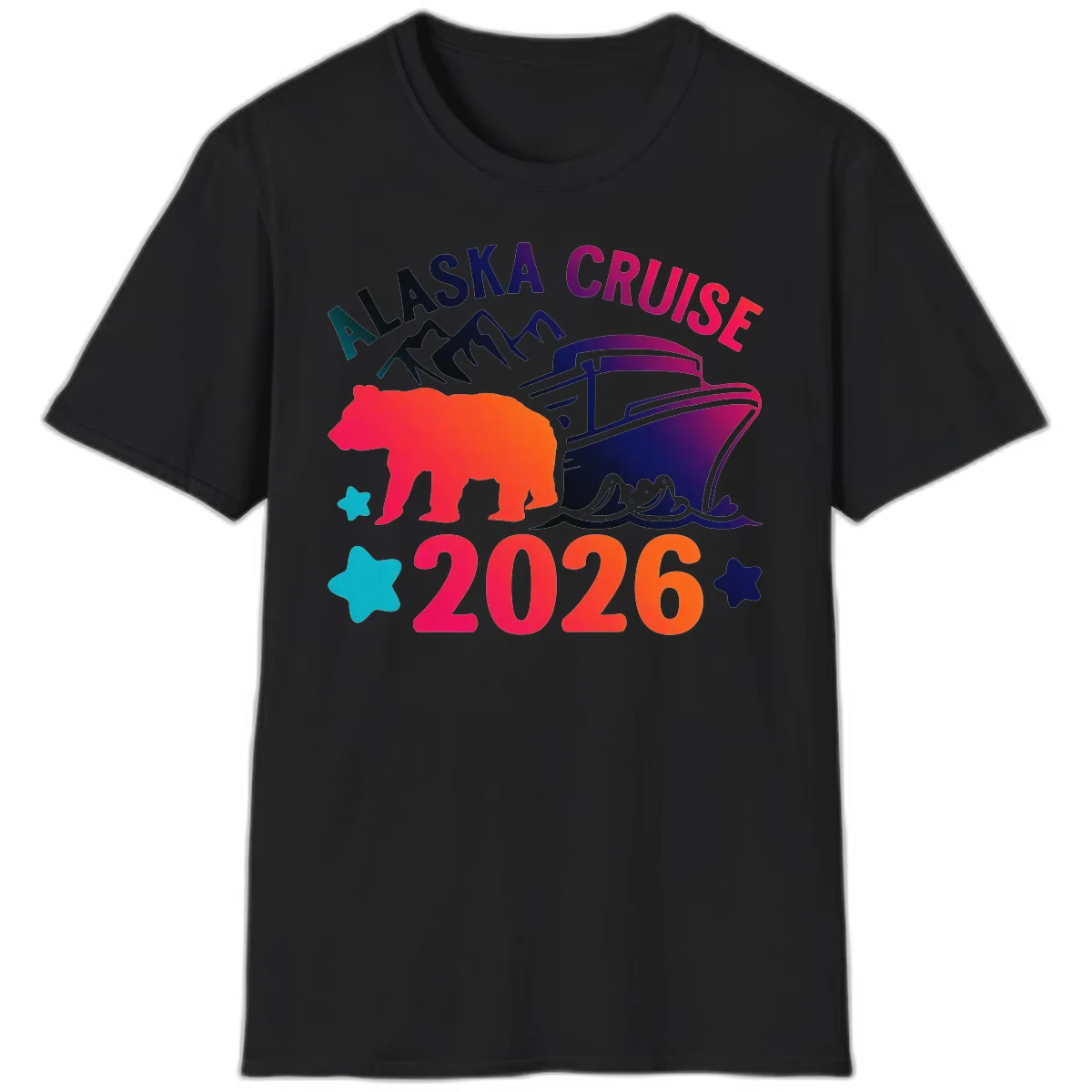 Alaska Cruise 2026 Adventure T-Shirt in Black