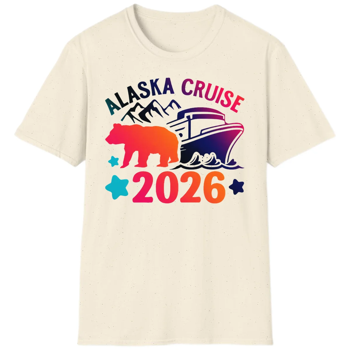 Alaska Cruise 2026 Adventure T-Shirt in Natural