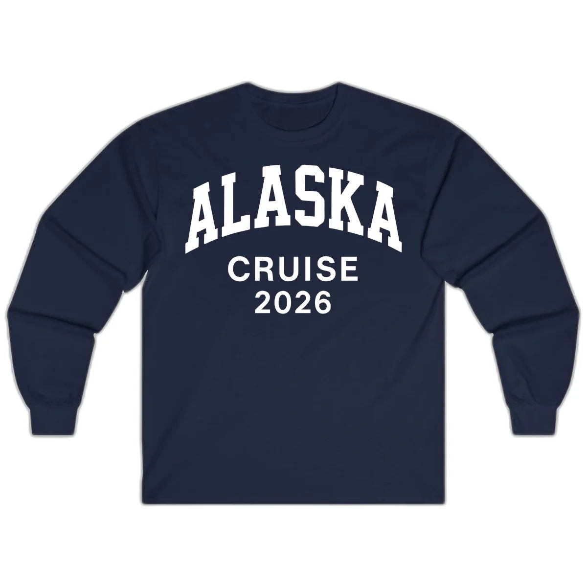 Alaska Cruise 2026 Adventure Long Sleeve Tee in Navy