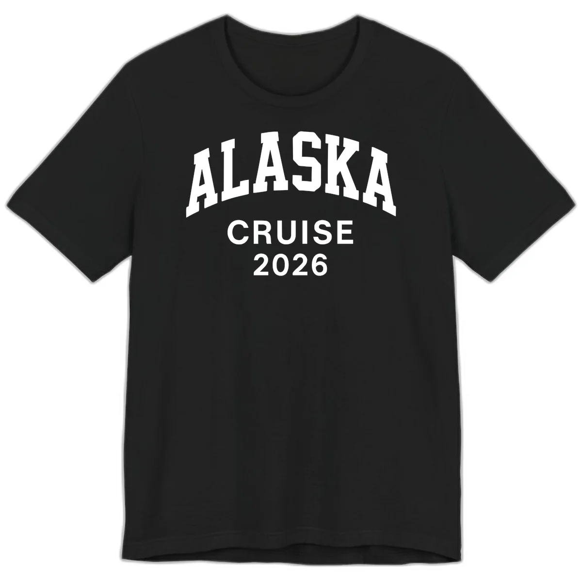 Alaska Cruise 2026 Bold Text Design Premium T-Shirt in Black