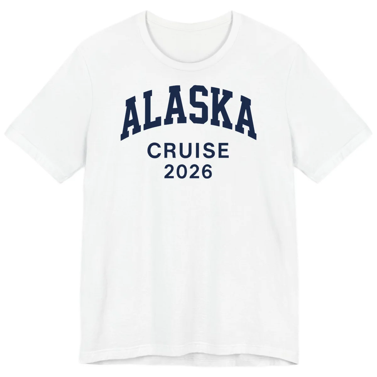 Alaska Cruise 2026 Bold Text Design Premium T-Shirt in White