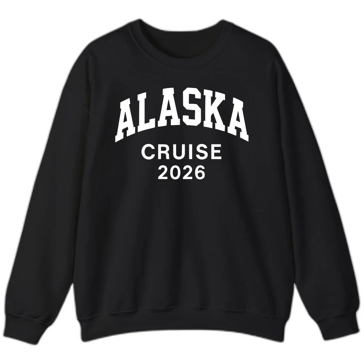 Alaska Cruise 2026 Adventure Crewneck Sweatshirt in Black