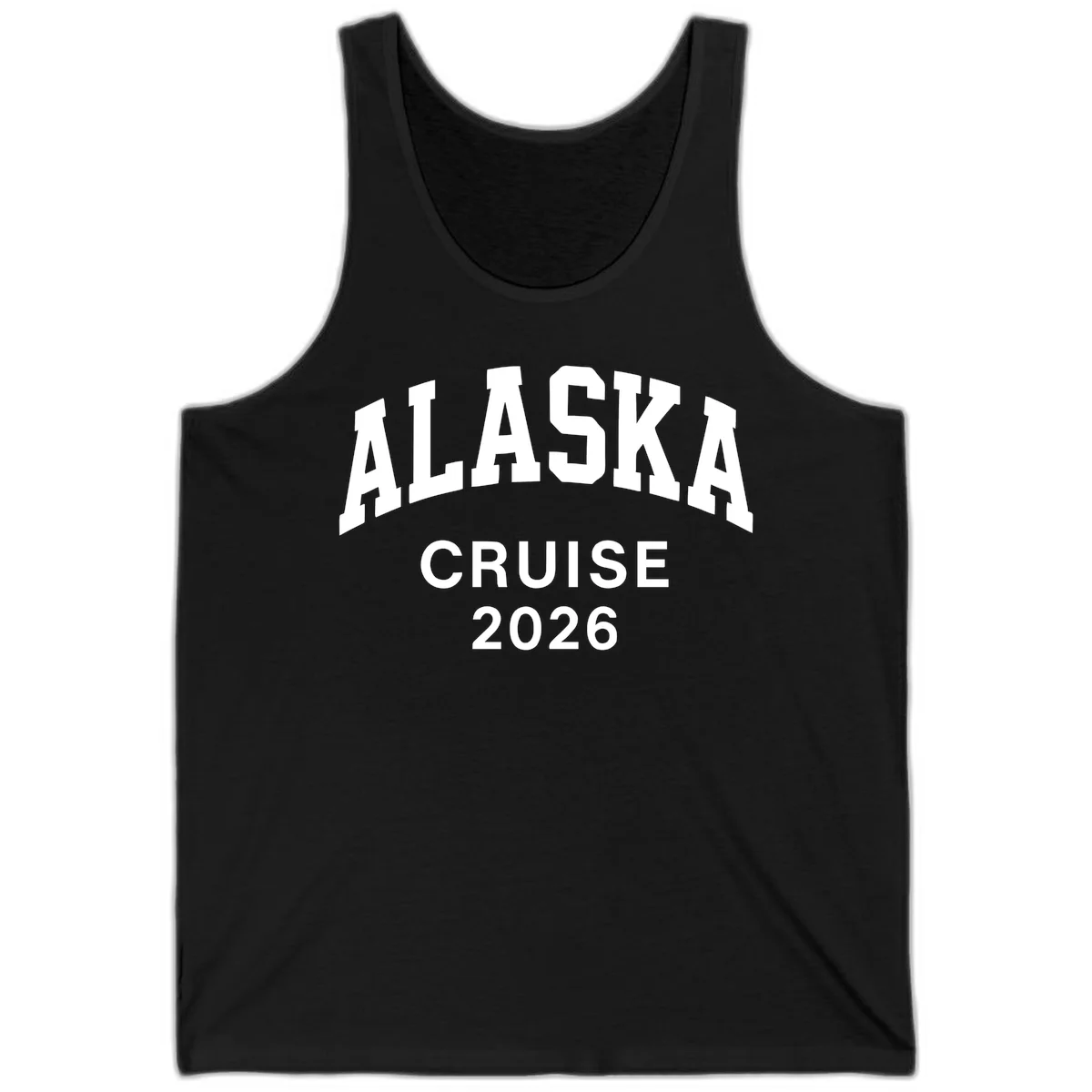 Alaska Cruise 2026 Bold Text Design Tank Top in Black