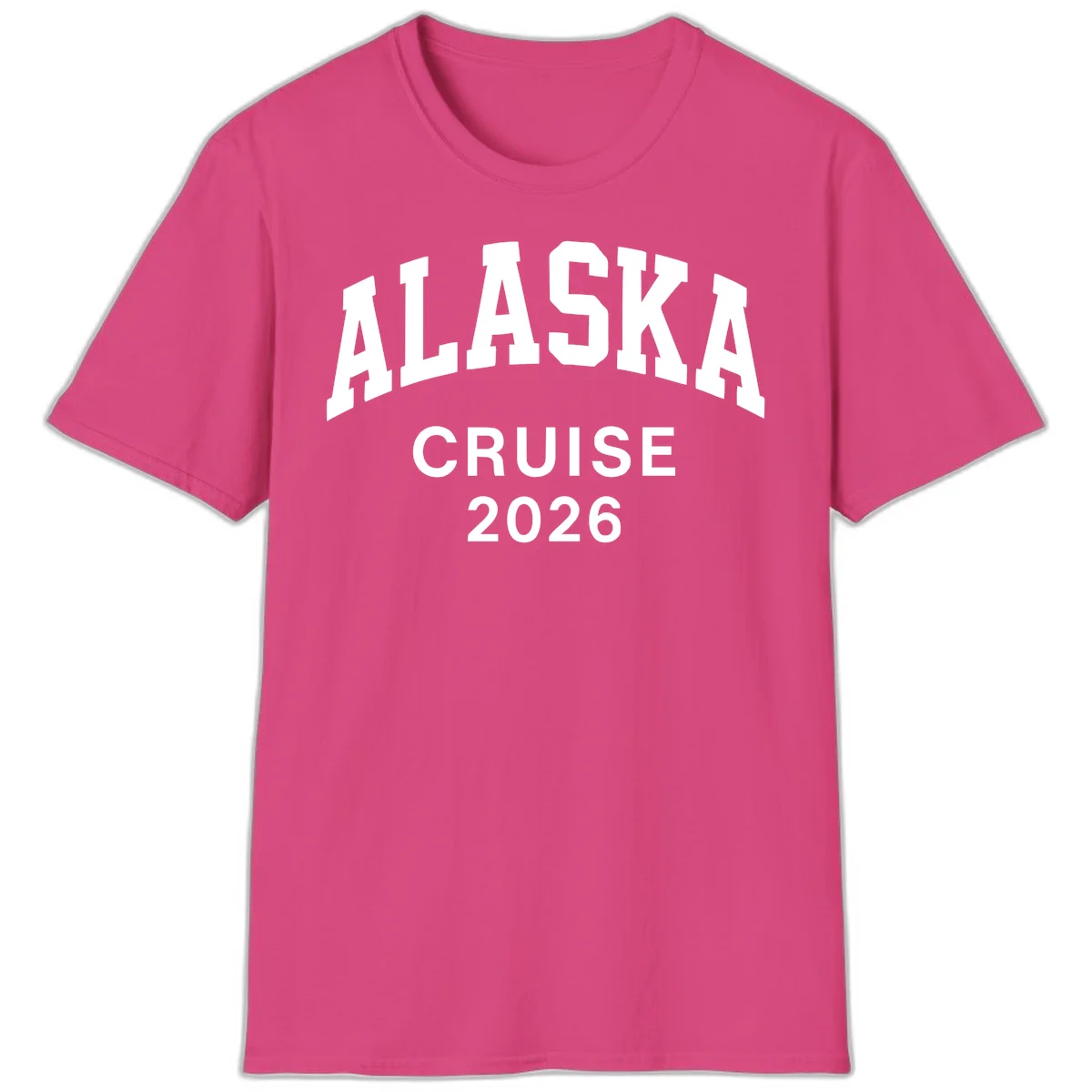 Alaska Cruise 2026 Adventure T-Shirt in Heliconia