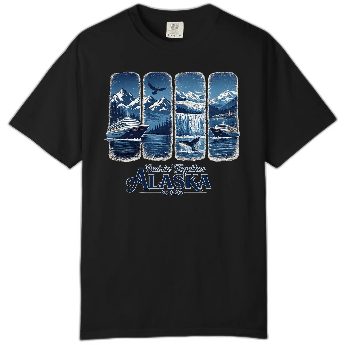 Alaskan Cruise Together Scenic Views 2026 Comfort Color in Black
