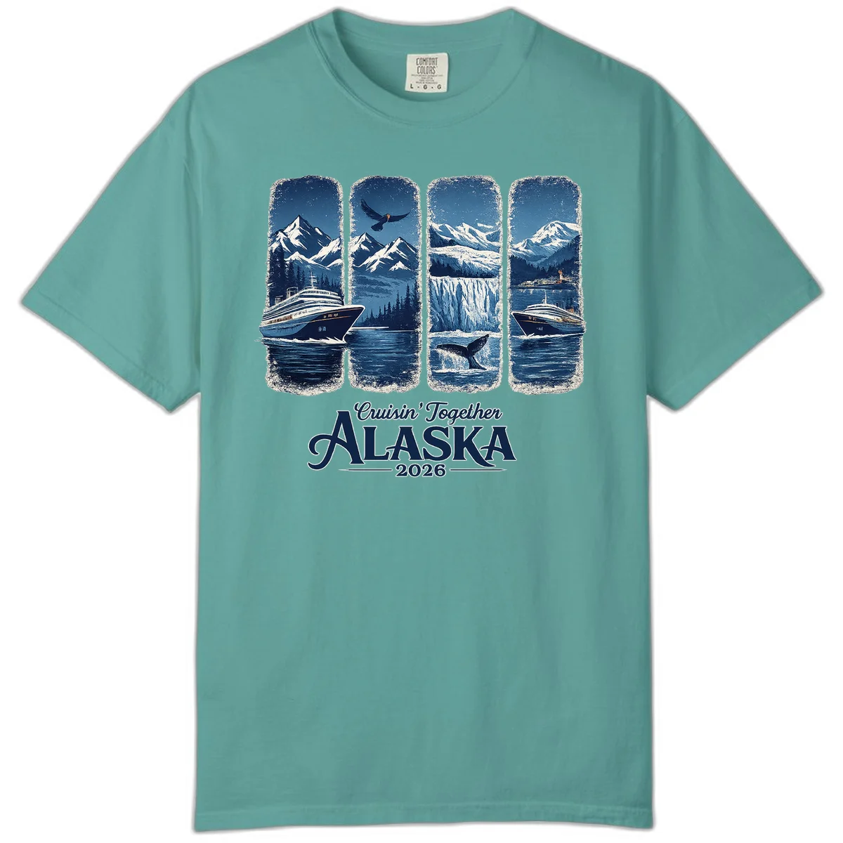 Alaskan Cruise Together Scenic Views 2026 Comfort Color in Seafoam