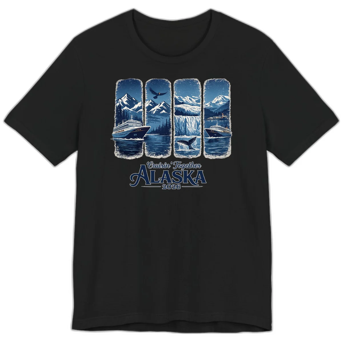 Alaskan Cruise Together Scenic Views 2026 Premium T-Shirt in Black