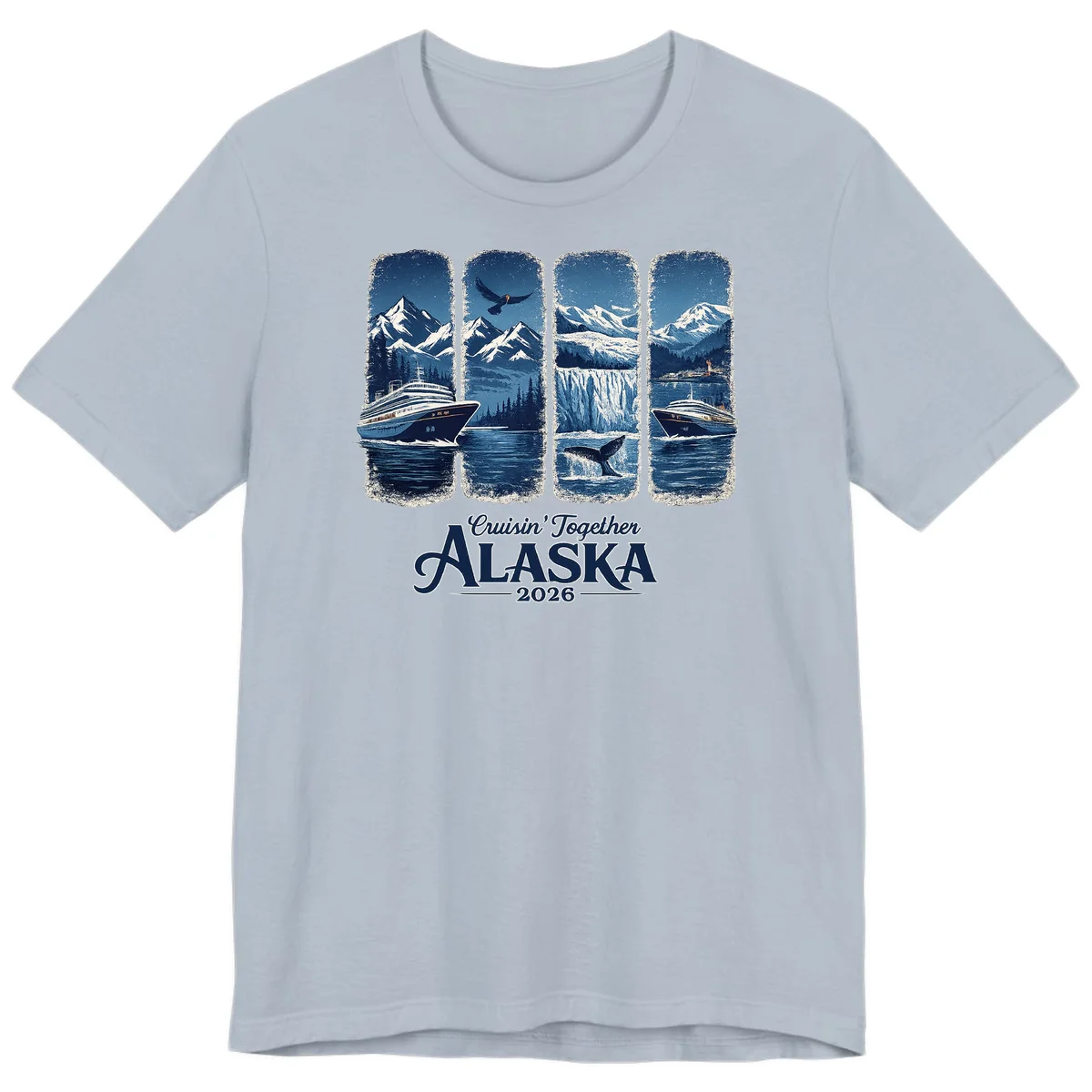 Alaskan Cruise Together Scenic Views 2026 Premium T-Shirt in Light Blue