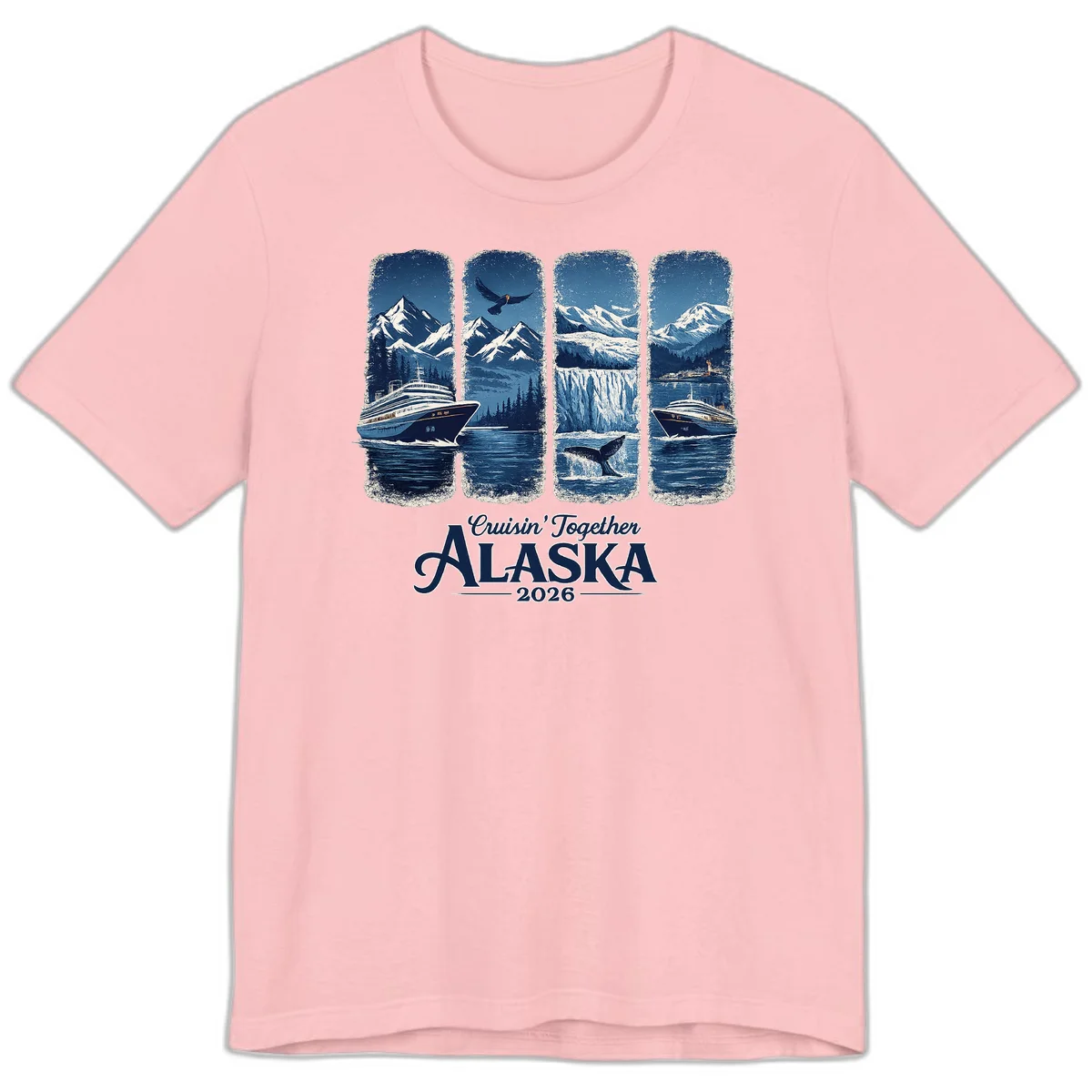 Alaskan Cruise Together Scenic Views 2026 Premium T-Shirt in Pink