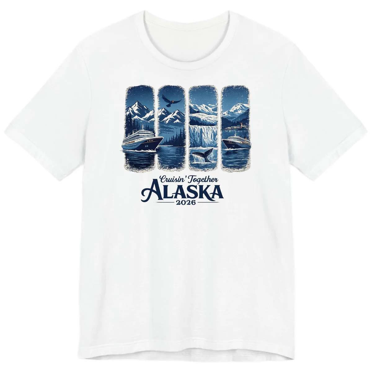 Alaskan Cruise Together Scenic Views 2026 Premium T-Shirt in White