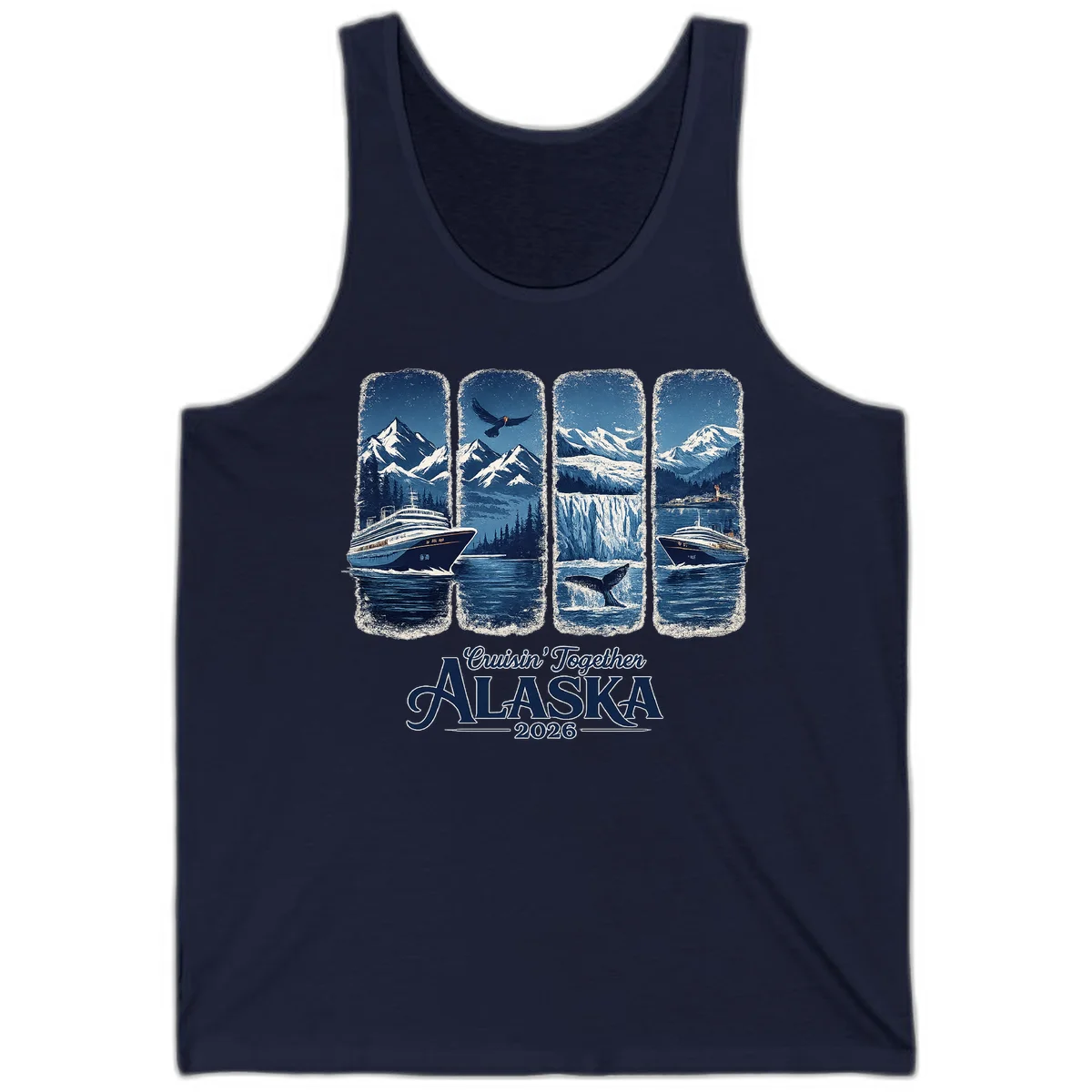 Alaskan Cruise Together Scenic Views 2026 Tank in Navy