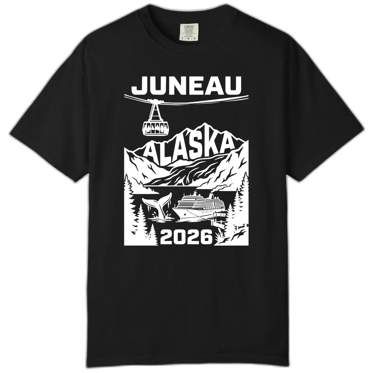 Alaska Cruise Adventure Comfort Color in Black