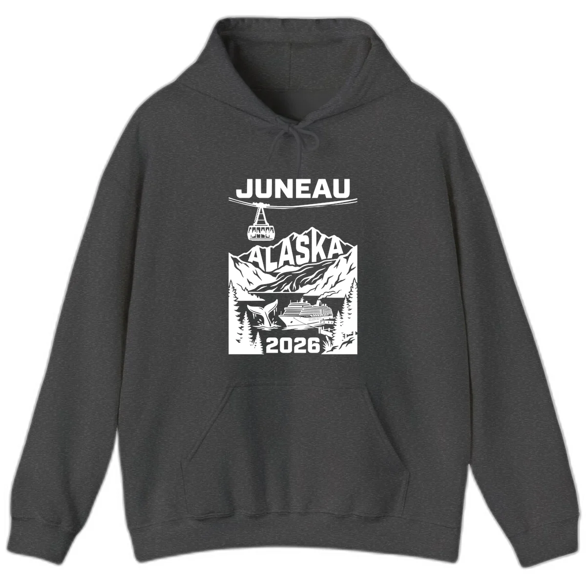 Alaska Cruise Adventure Hoodie in Dark Heather