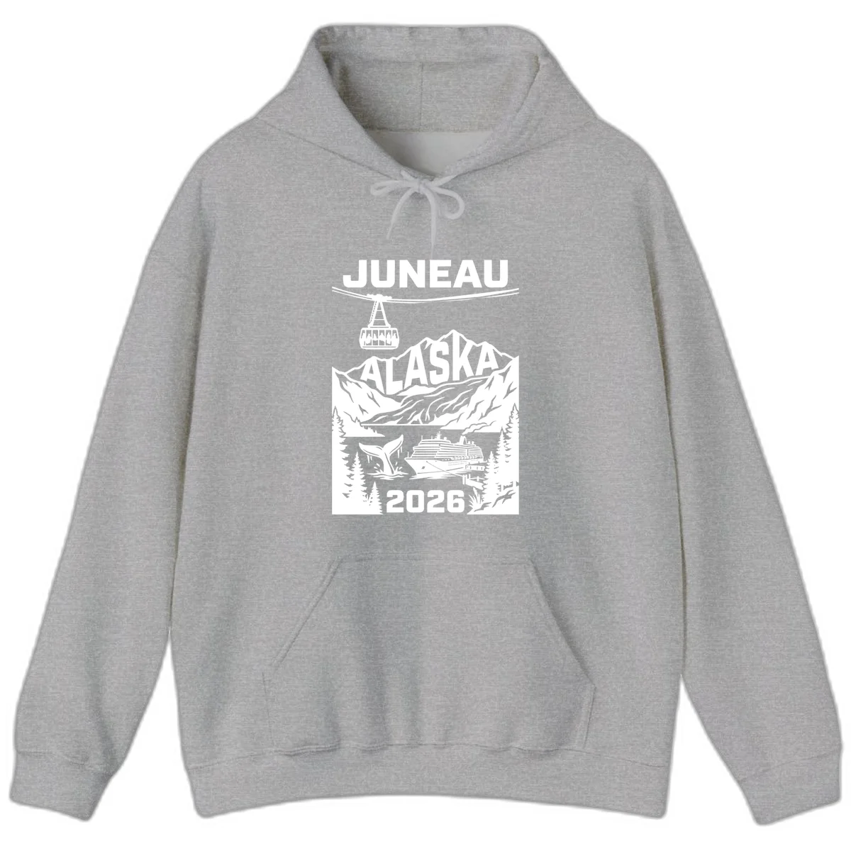 Alaska Cruise Adventure Hoodie in Sport Grey
