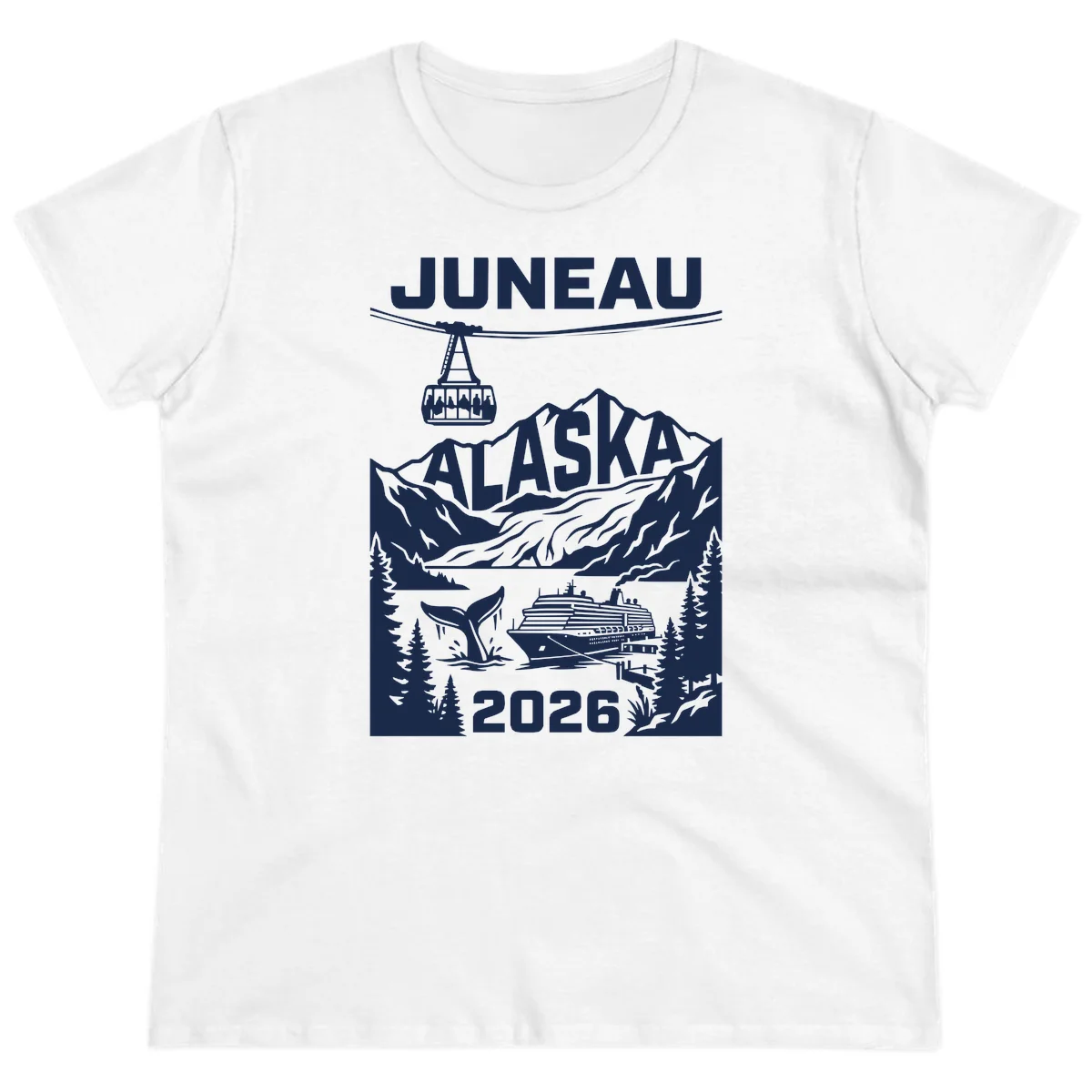 Alaska Cruise Adventure Ladies Tee in White