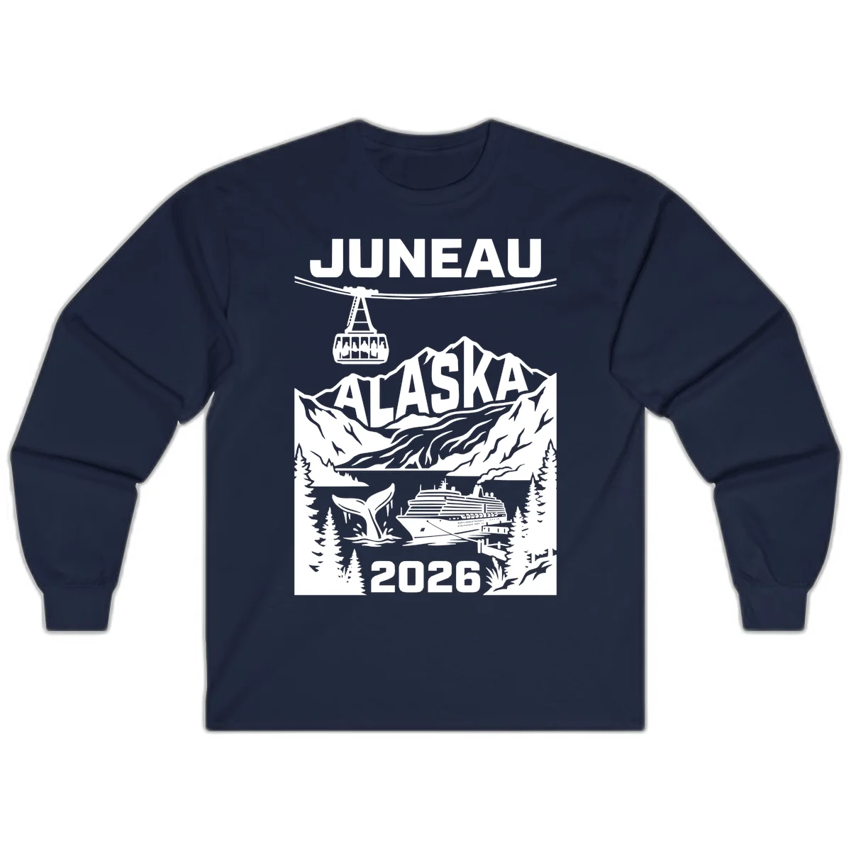 Alaska Cruise Adventure Long Sleeve in Navy