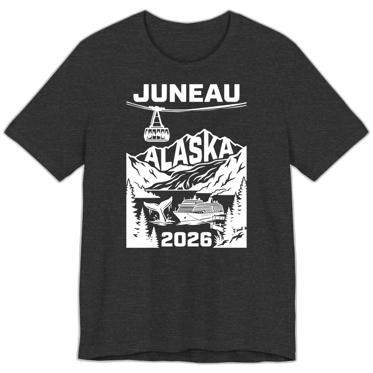 Alaska Cruise Adventure Premium Tee in Dark Grey Heather