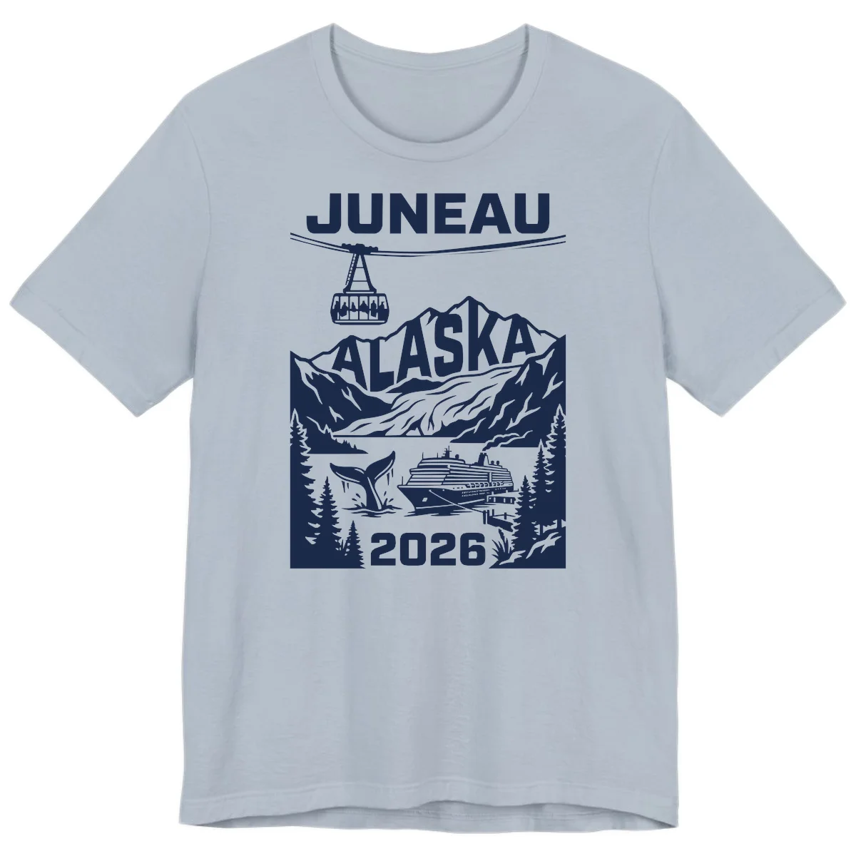 Alaska Cruise Adventure Premium Tee in Light Blue