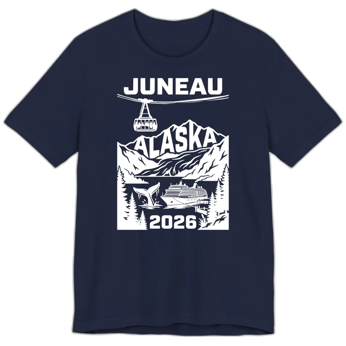 Alaska Cruise Adventure Premium Tee in Navy