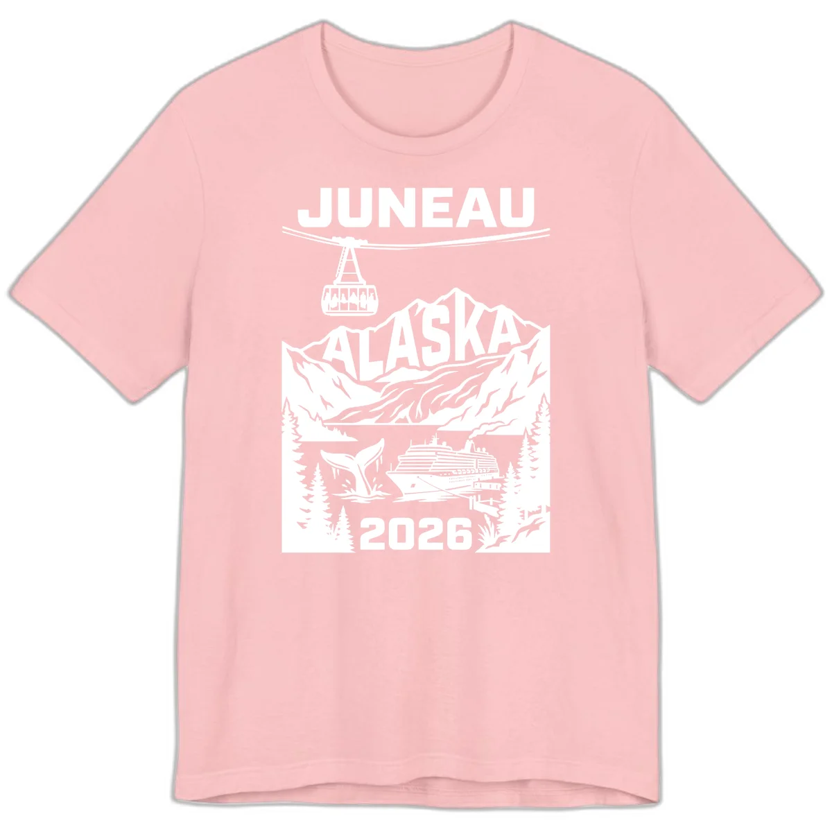 Alaska Cruise Adventure Premium Tee in Pink