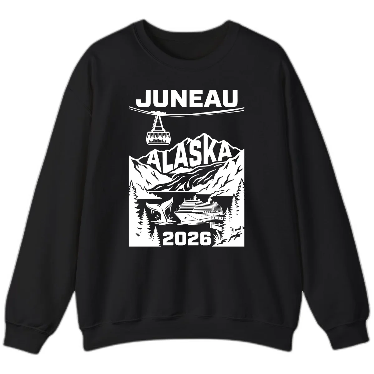 Alaska Cruise Adventure Sweatshirt in Black