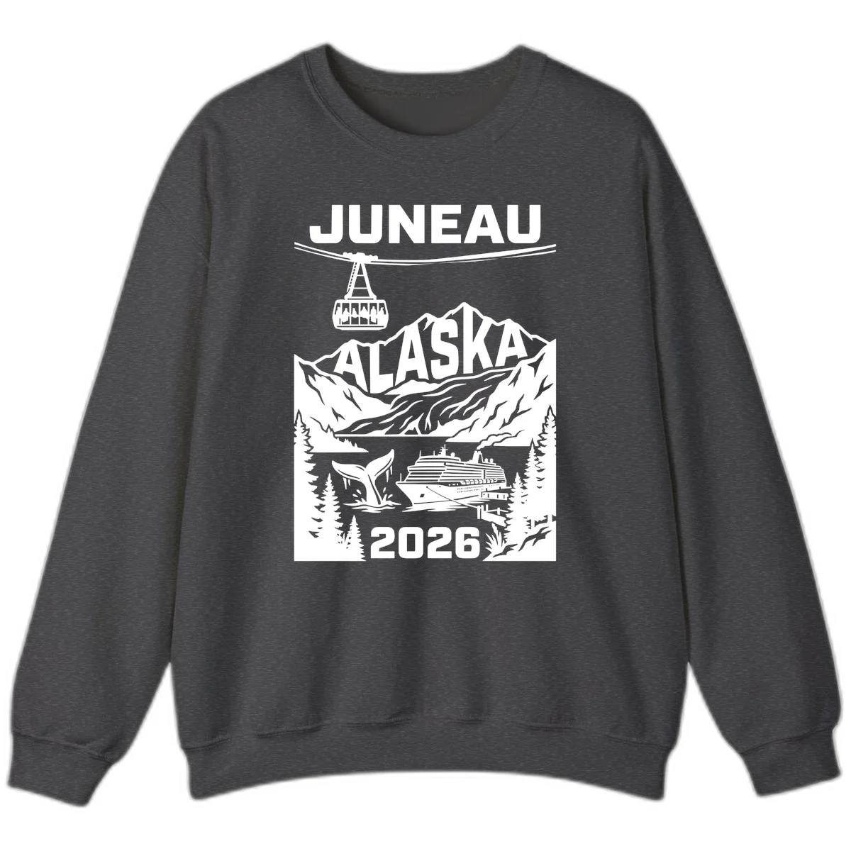Alaska Cruise Adventure Sweatshirt in Dark Heather
