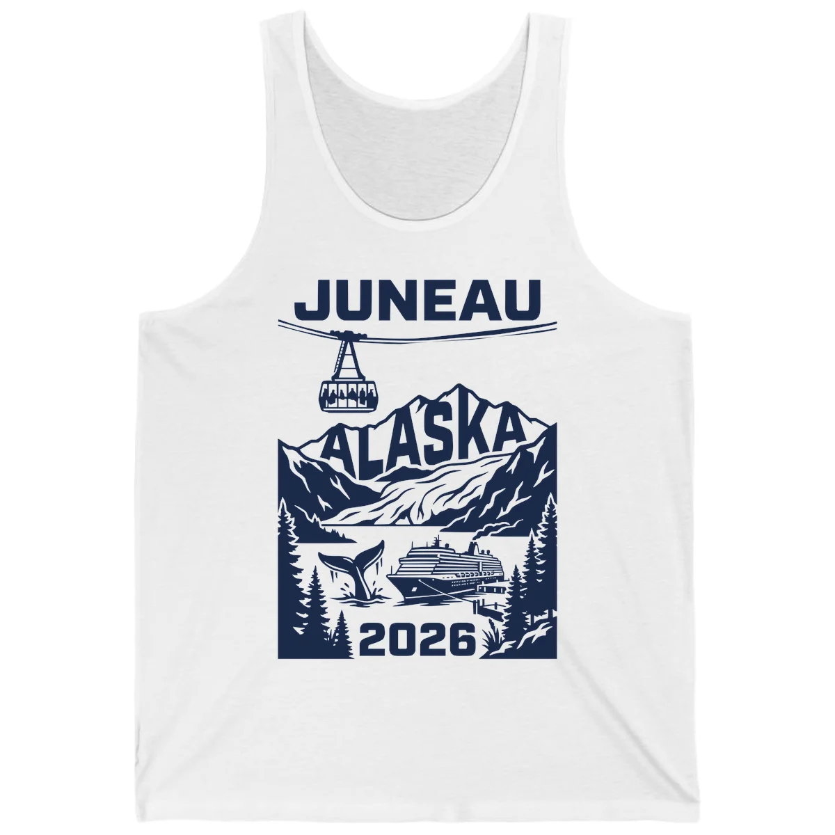 Alaska Cruise Adventure Tank in White