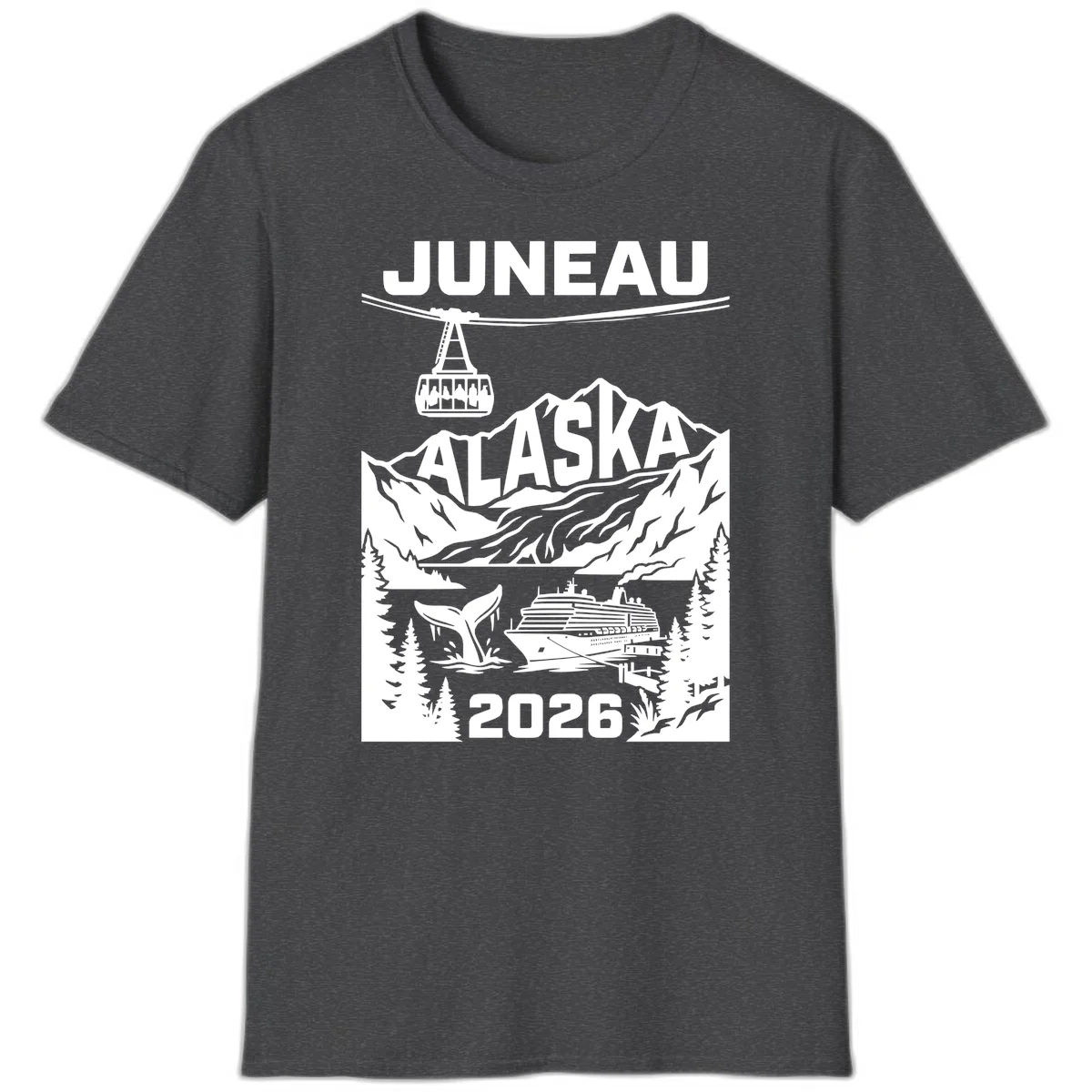 Alaska Cruise Adventure T-Shirt in Dark Heather