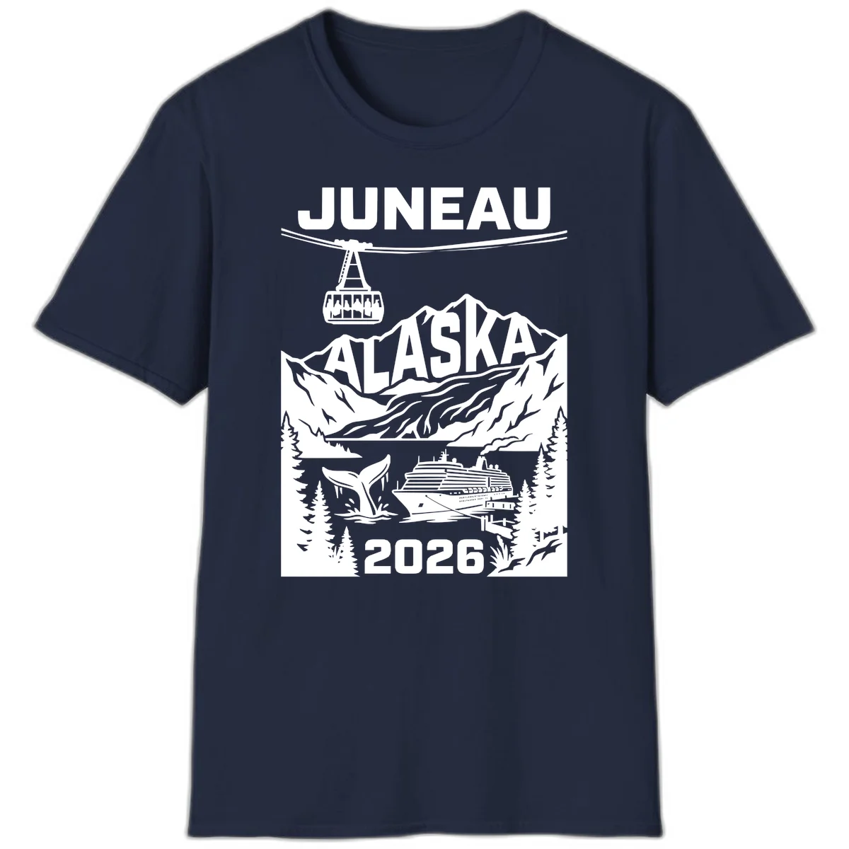 Alaska Cruise Adventure T-Shirt in Navy