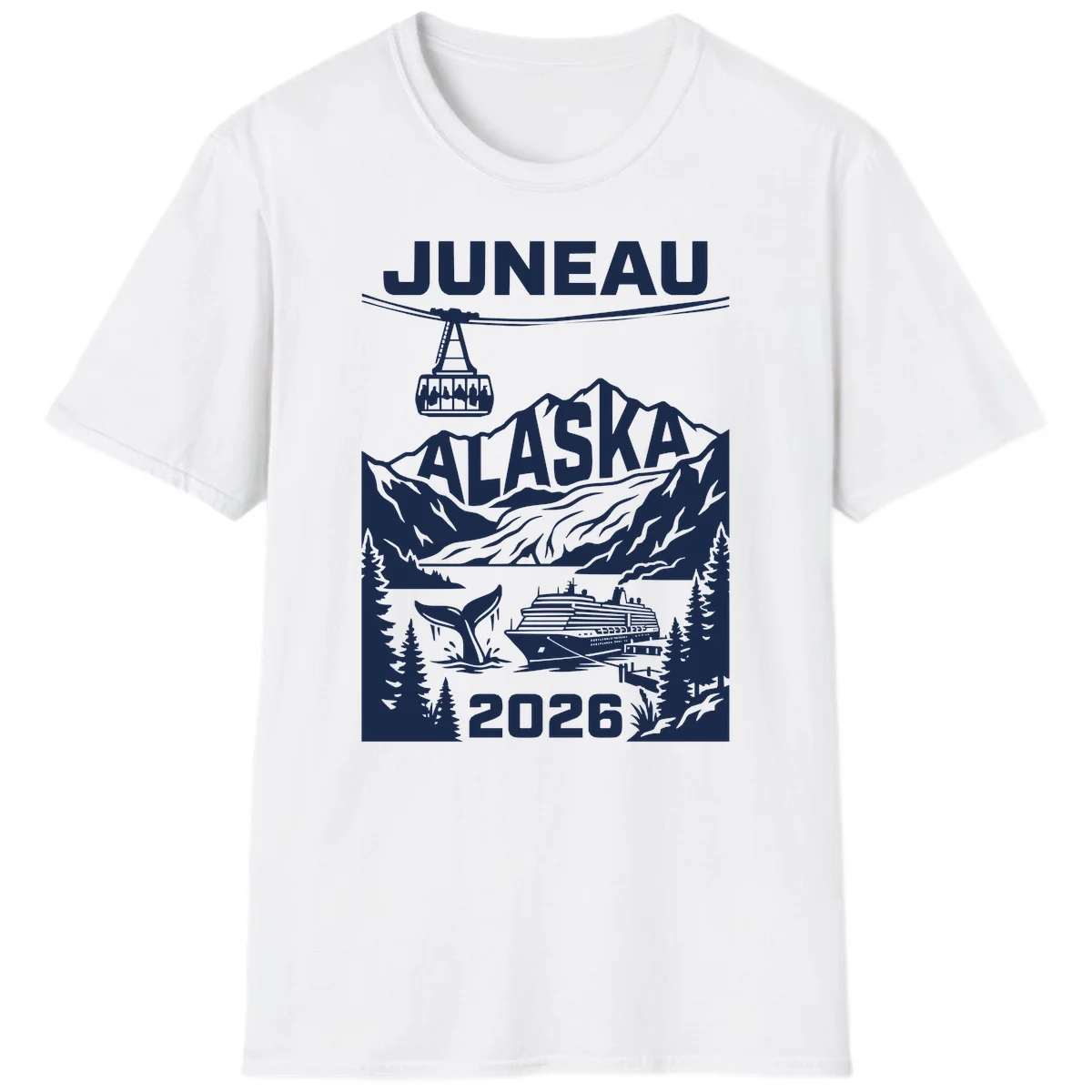 Alaska Cruise Adventure T-Shirt in White