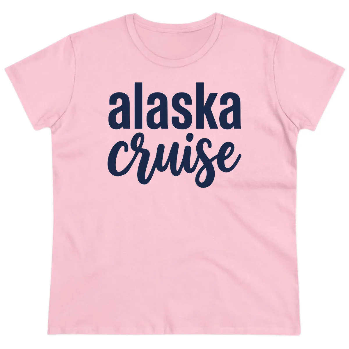 Alaska Cruise Adventure Ladies Tee in Light Pink